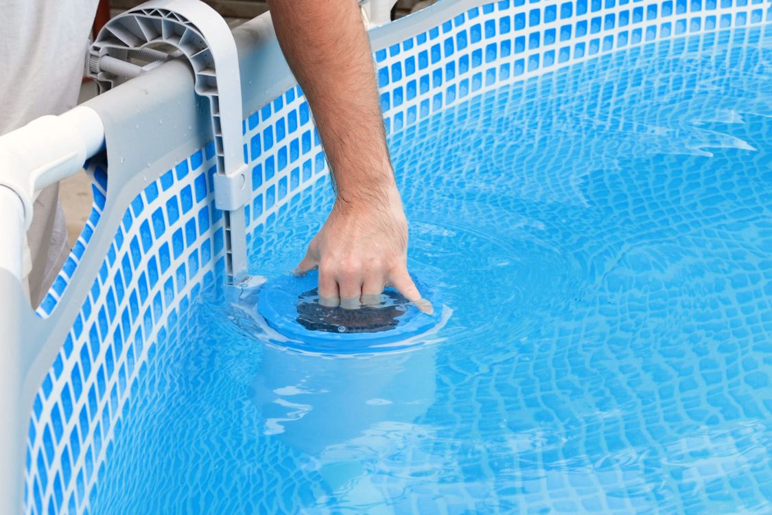 Pool showing signs of needing vacuuming